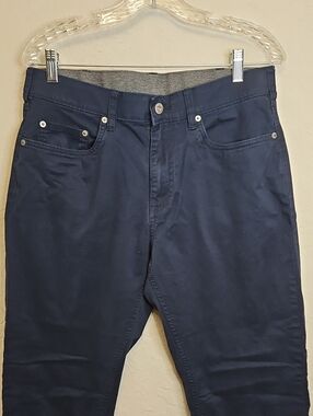 Members Mark Mason Straight Fit Men's Navy Blue, 32x32